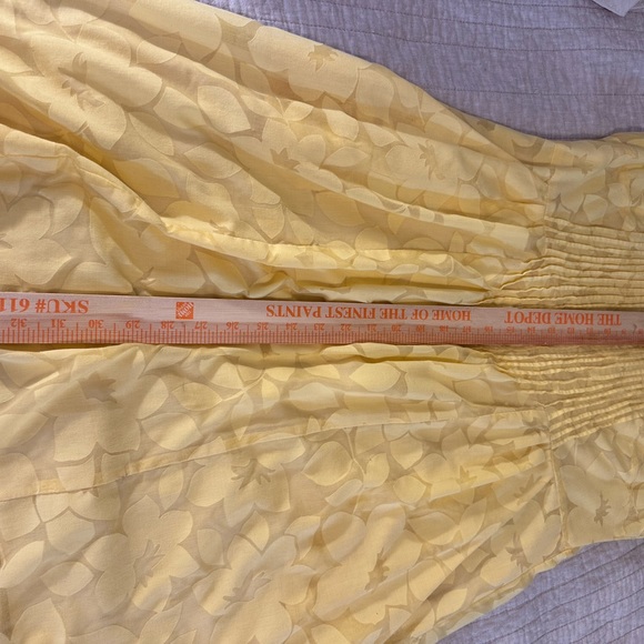 VTG Rabbit Rabbit yellow floral lined pleat front Sz 10 fairy cottage core - Picture 9 of 15